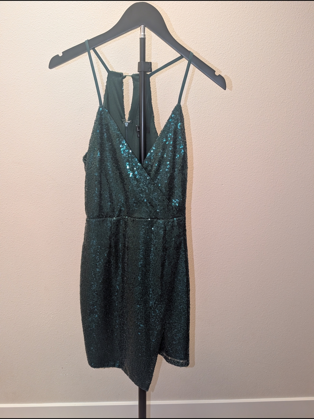Lulu's Emerald Green Sequin Mini Dress